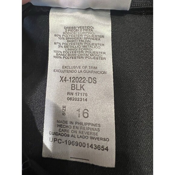 Bonnie Jean Little Girl's Long Sleeve Velvet Striped Fanciful Dress Size 16 - Picture 6 of 7